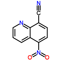5-硝基喹啉-8-甲腈结构式