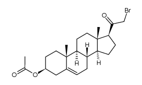 21-bromo-3β-hydroxy-5-pregnen-20-one 3-acetate结构式