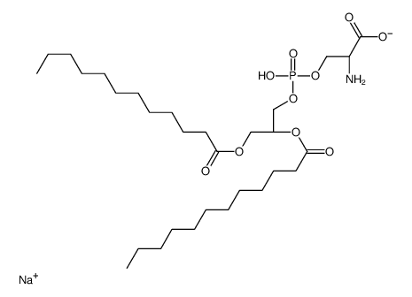 1,2-二月桂酰-sn-甘油-3-磷酸-L-丝氨酸(钠盐)结构式
