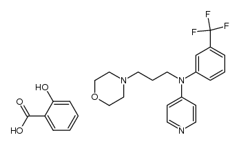 n'-(3'-morpholinopropyl)-n'-(meta-trifluoromethylphenyl)-4-aminopyridine disalicylate结构式