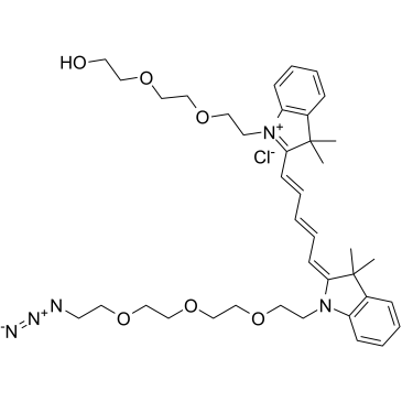 N-PEG3-N'-(azide-PEG3)-Cy5结构式