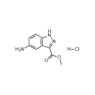5-氨基-1H-吲唑-3-羧酸甲酯盐酸盐结构式