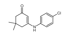 3-((4-CHLOROPHENYL)AMINO)-5,5-DIMETHYLCYCLOHEX-2-EN-1-ONE结构式