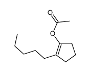 2-Pentyl-1-cyclopenten-1-ol acetate Structure