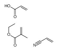 2-甲基-2-丙烯酸乙酯与2-丙烯腈和2-丙烯酸的聚合物结构式