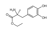 3,4-Dihydroxy-α-methyl-L-phenylalanine ethyl ester结构式