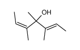 3,4,5-trimethylhepta-2-trans-5-cis-dien-4-ol结构式