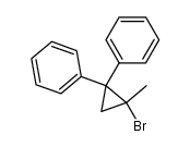 1-bromo-1-methyl-2,2-diphenylcyclopropane结构式