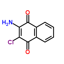 2-氨基-3-氯-1,4-萘醌结构式
