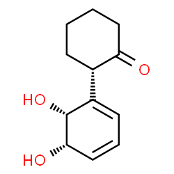 Cyclohexanone, 2-[(5S,6R)-5,6-dihydroxy-1,3-cyclohexadien-1-yl]-, (2S)- (9CI)结构式