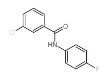 3-chloro-N-(4-fluorophenyl)benzamide结构式