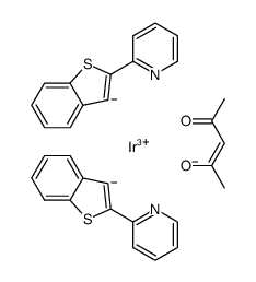 双(2-(2'-苯并噻吩基)吡啶-N,C3')(乙酰丙酮)合铱图片