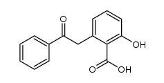 2-hydroxy-6-(2-oxo-2-phenylethyl)benzoic acid结构式