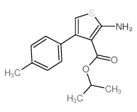 2-氨基-4-(4-甲基苯基)噻吩-3-羧酸异丙酯结构式