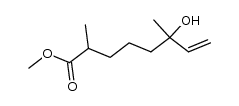 6-hydroxy-6-vinyl-2-methyl-heptanoic acid methyl ester结构式