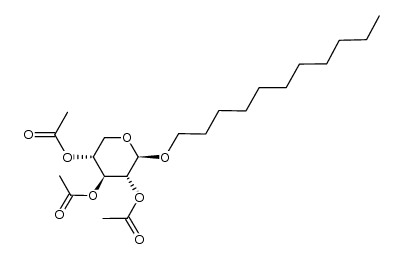 (2R,3R,4S,5R)-2-(undecyloxy)tetrahydro-2H-pyran-3,4,5-triyl triacetate结构式