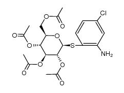 (2-amino-4-chloro-phenyl)-(tetra-O-acetyl-1-thio-β-D-glucopyranoside) Structure