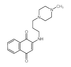 1,4-Naphthalenedione, 2-[[3- (4-methyl-1-piperazinyl)propyl]amino]-结构式