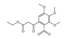 3-oxo-3-(3,4,5-trimethoxy-2-nitro-phenyl)-propionic acid ethyl ester Structure