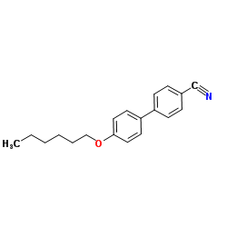 4'-己氧基-[1,1'-联苯基]-4-甲腈结构式