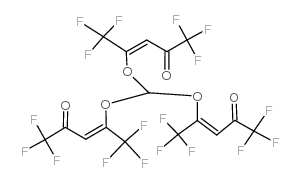 六氟-2,4-乙酰丙酮镨(III)结构式