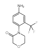 4-[4-氨基-2-(三氟甲基)苯基]-3-吗啉酮结构式