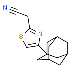 [4-(1-金刚烷基)-1,3-噻唑-2-基]乙腈结构式