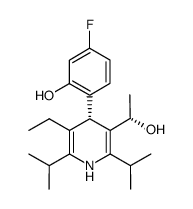(AS,4S)-5-乙基-4-(4-氟-2-羟基苯基)-A-甲基-2,6-双(1-甲基乙基)-3-吡啶甲醇结构式
