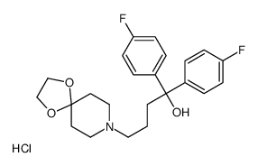 4-(1,4-dioxa-8-azoniaspiro[4.5]decan-8-yl)-1,1-bis(4-fluorophenyl)butan-1-ol,chloride Structure