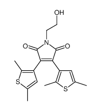 3,4-bis(2,5-dimethylthiophen-3-yl)-1-(2-hydroxyethyl)pyrrole-2,5-dione结构式