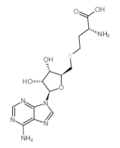 (R)-2-氨基-4-((((2s,3s,4r,5r)-5-(6-氨基-9h-嘌呤-9-基)-3,4-二羟基四氢呋喃-2-基)甲基)硫代)丁酸结构式