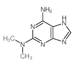 6-氨基-2-(二甲基氨基)嘌呤结构式