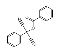 Propanedinitrile,2-(benzoyloxy)-2-phenyl- Structure