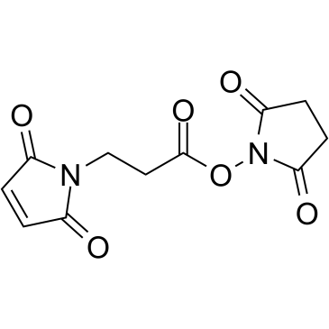 3-马来酰亚胺丙酸 N-羟基琥珀酰亚胺酯结构式
