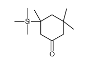 3,3,5-trimethyl-5-trimethylsilylcyclohexan-1-one结构式