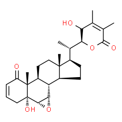(22S,23S)-6α,7α-Epoxy-5,22,23-trihydroxy-1-oxo-5α-ergosta-2,24-dien-26-oic acid δ-lactone Structure