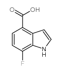 7-氟-1H-吲哚-4-羧酸结构式