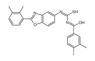 Benzamide, N-[[[2-(2,3-dimethylphenyl)-5-benzoxazolyl]amino]thioxomethyl]-3,4-dimethyl- (9CI) Structure