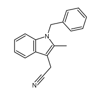 1-benzyl-2-methyl-3-cyanomethylindole结构式