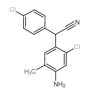 2-(4-氨基-2-氯-5-甲基苯基)-2-(4-氯苯基)乙腈结构式