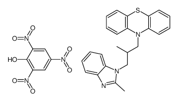 10-[2-methyl-3-(2-methyl-benzoimidazol-1-yl)-propyl]-10H-phenothiazine, monopicrate Structure