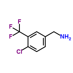 4-氯-3-(三氟甲基)苄胺结构式