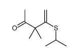 3,3-dimethyl-4-propan-2-ylsulfanylpent-4-en-2-one结构式