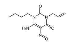 3-Allyl-6-amino-1-butyl-5-nitroso-1H-pyrimidine-2,4-dione Structure