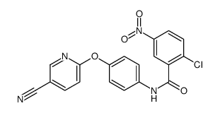 2-chloro-N-[4-(5-cyanopyridin-2-yl)oxyphenyl]-5-nitrobenzamide结构式