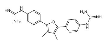 2-[4-[5-[4-(diaminomethylideneamino)phenyl]-3,4-dimethylfuran-2-yl]phenyl]guanidine结构式