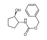 (R,R)-2-N-benzyloxycarbonylaminocyclopentanol结构式