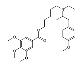 5-[ethyl-[1-(4-methoxyphenyl)propan-2-yl]amino]pentyl 3,4,5-trimethoxybenzoate结构式