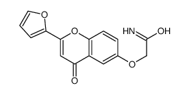 2-[2-(furan-2-yl)-4-oxochromen-6-yl]oxyacetamide结构式