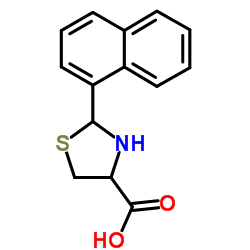 2-(1-Naphthyl)-1,3-thiazolidine-4-carboxylic acid结构式